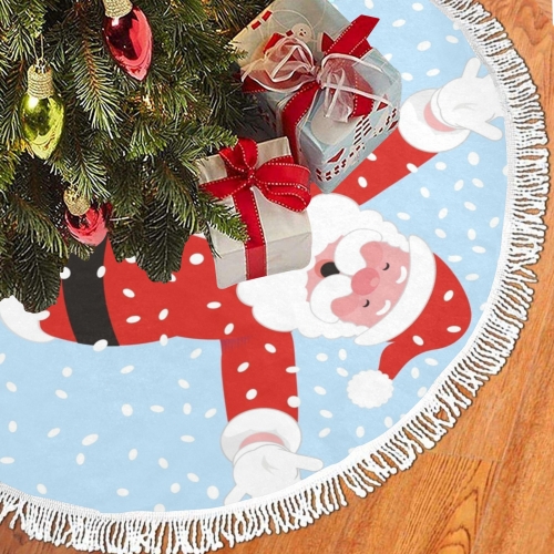 Thick Fringe Christmas Tree Skirt 48"x48"