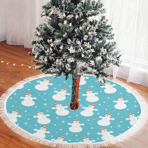 Thick Fringe Christmas Tree Skirt 60"x60"