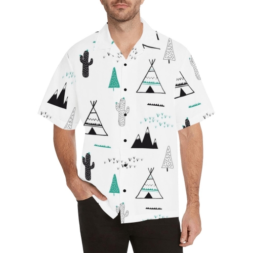 Men's All Over Print Hawaiian Shirt (ModelT58)(Merged Design)