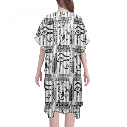 Mid-Length Side Slits Chiffon Cover Up (Model H50)