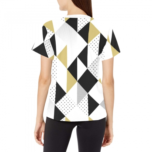 Women's All Over Print Crew Neck T-Shirt(T40-2)