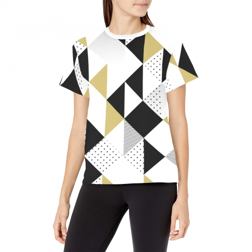 Women's All Over Print Crew Neck T-Shirt(T40-2)