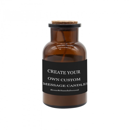 Tawny Medicine Bottle Candle Cup (Rose Sandalwood)