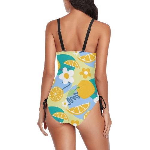 Drawstring Side One-Piece Swimsuit(ModelS14)