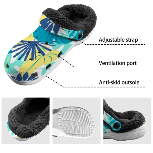 Custom Print Fleece Lined Adults Clogs