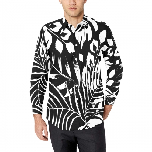 Men's All Over Print Long Sleeve Shirt Without Chest Pocket (ModelT61)(Merged Design)