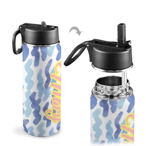 Insulated Water Bottle with Straw Lid (18oz)