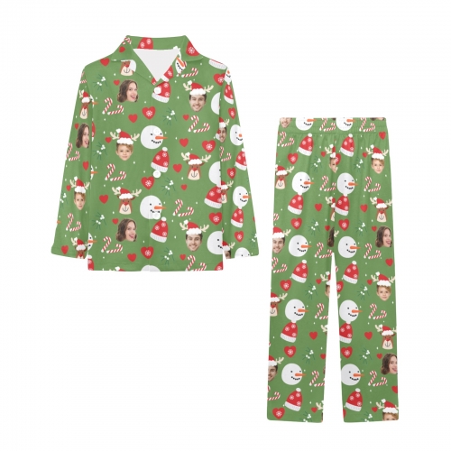 Little Boys' V-Neck Long Pajama Set (Model Sets 02)