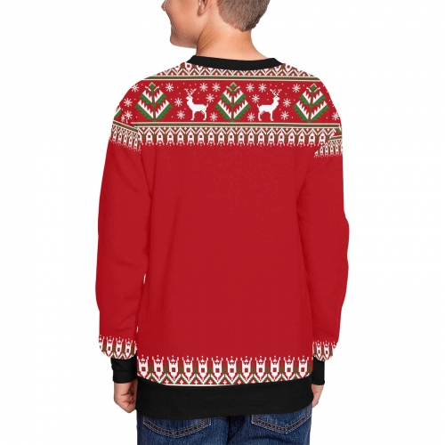 Kids' All Over Print Fuzzy Sweatshirt(ModelH37)