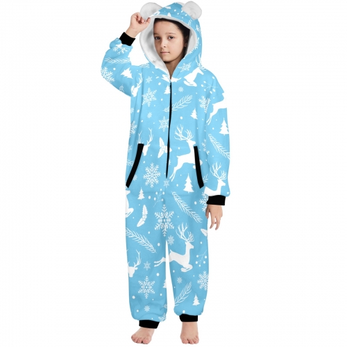 Hooded Onesie Pajamas For Big Kids(Model Sets 22）