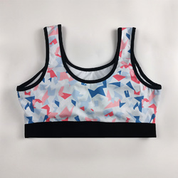 Women's All Over Print Sports Bra with Chest Pad (Model T52)