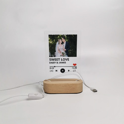 Acrylic Photo Panel with Lighted Stand (Made in Queen)