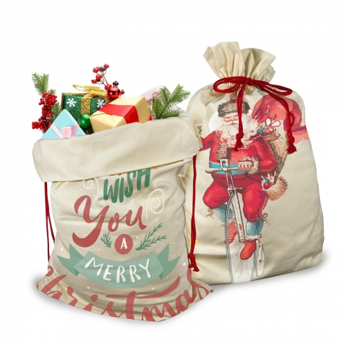 Santa Claus Drawstring Bags 21"x32" (Two Sides Printing)