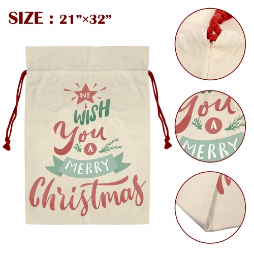 Santa Claus Drawstring Bags 21"x32" (Two Sides Printing)