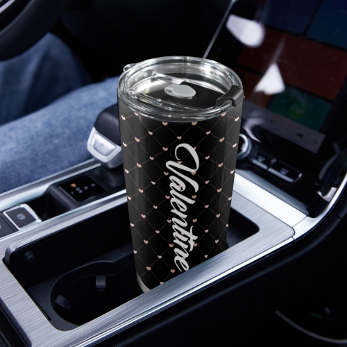 Custom Tumbler with Black Lid (20oz ）