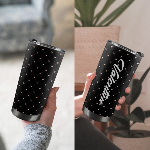 Custom Tumbler with Black Lid (20oz ）