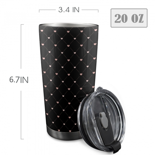 Custom Tumbler with Black Lid (20oz ）