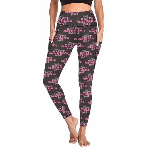 All Over Print High Waist Leggings with Pockets (ModelL56)