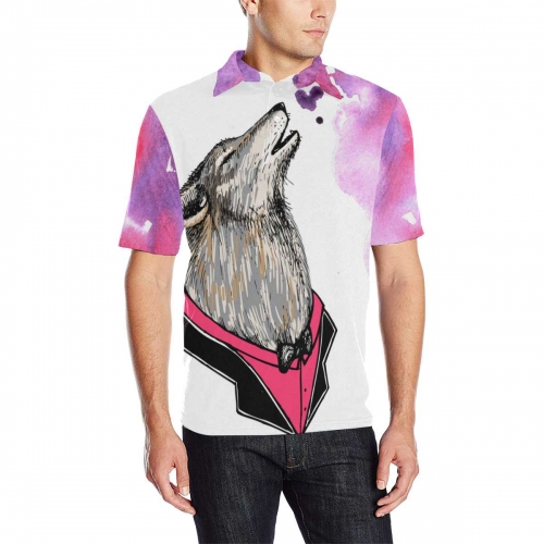 Men's All Over Print Polo Shirt (Model T55)